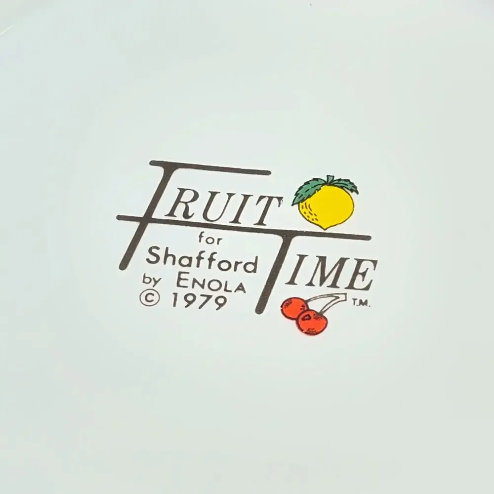 Vintage 1979 Stafford by Enola Fruit Time Cherry Plate 7.25” Retro Kitchen Decor